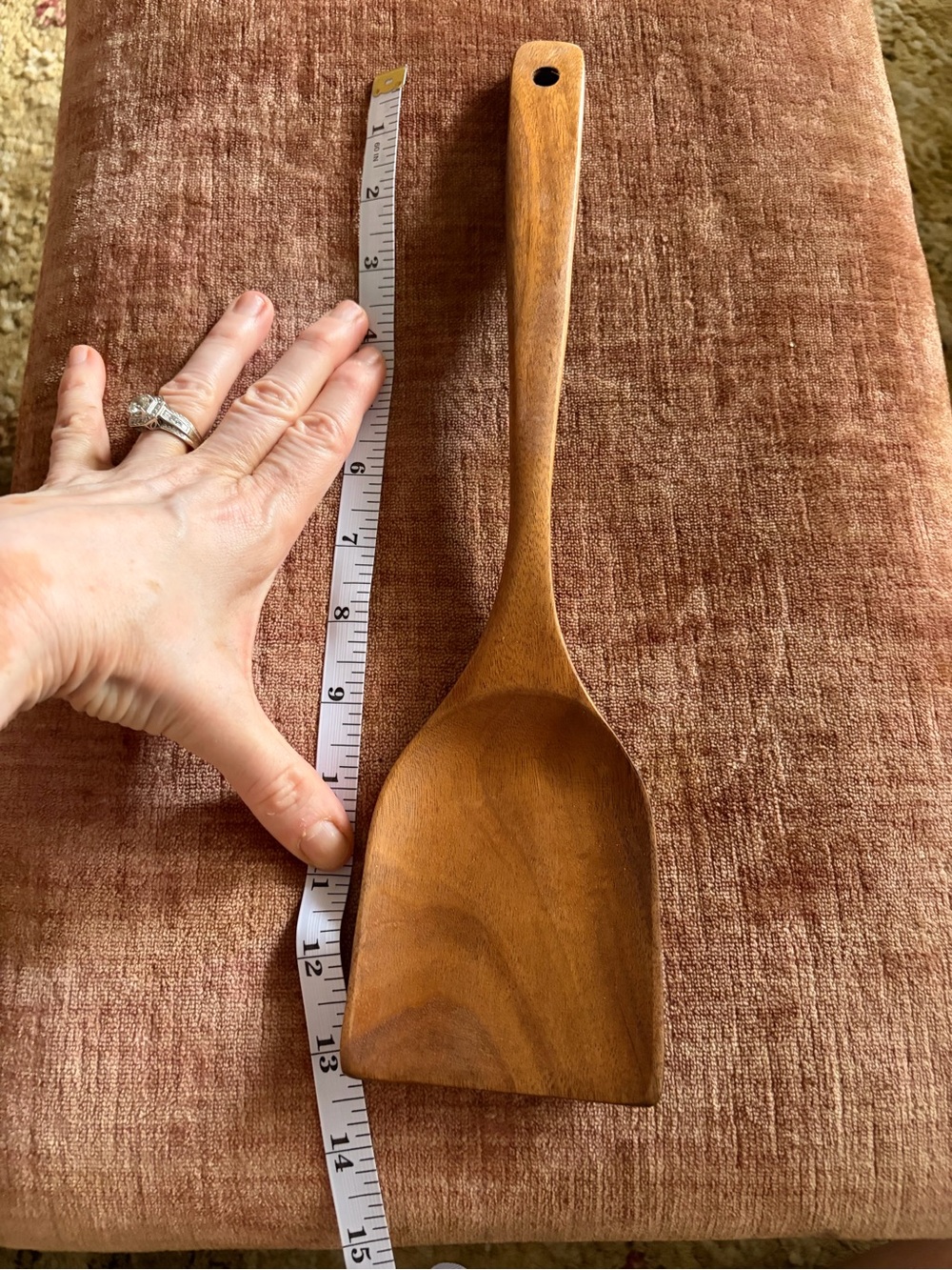 Wooden Serving Spoon Spatula - Natural Brown